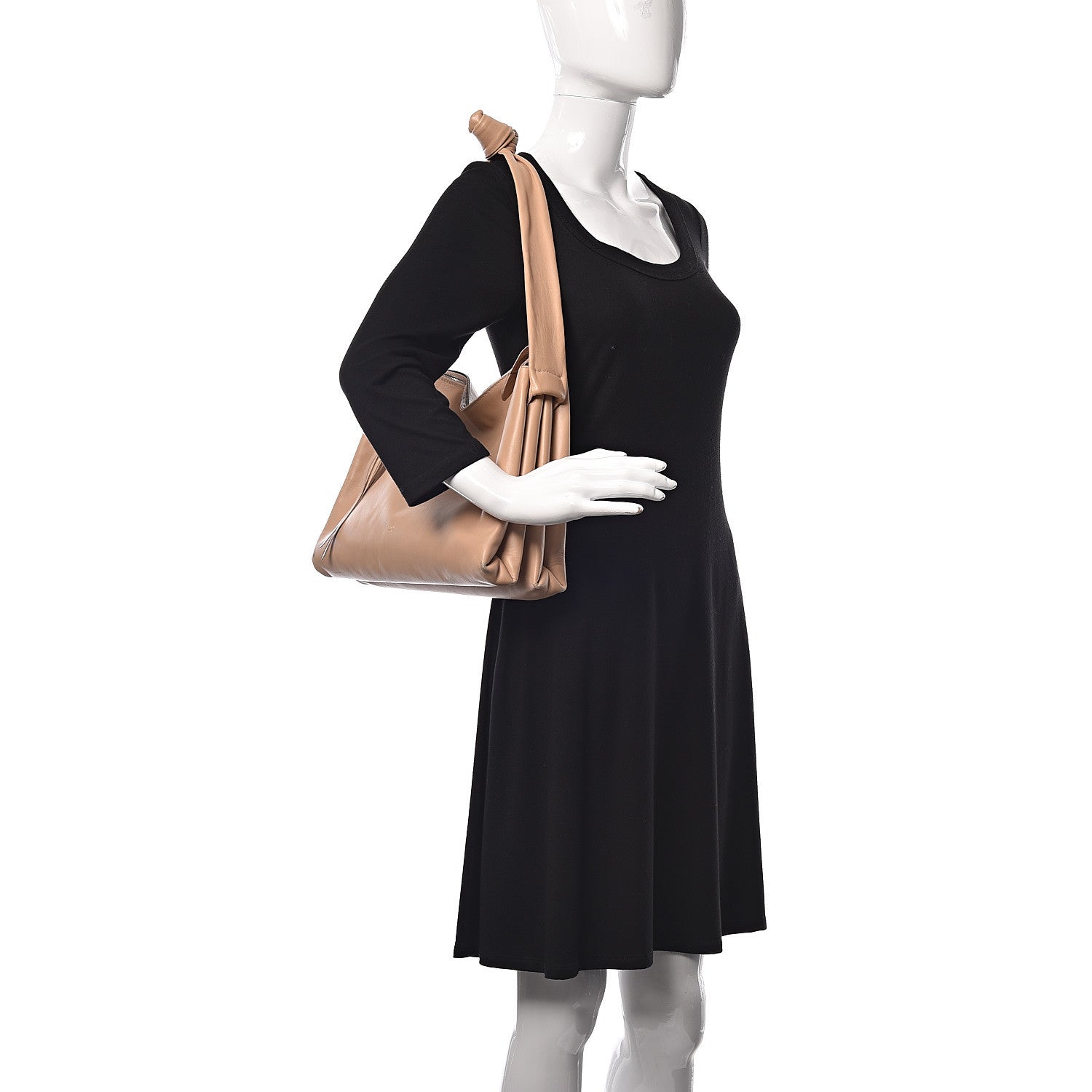 Celine Lambskin Medium Knotted Bag Nude 2 of 16