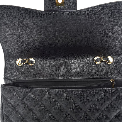 Chanel Caviar Quilted Jumbo Single Flap Black 14 of 14