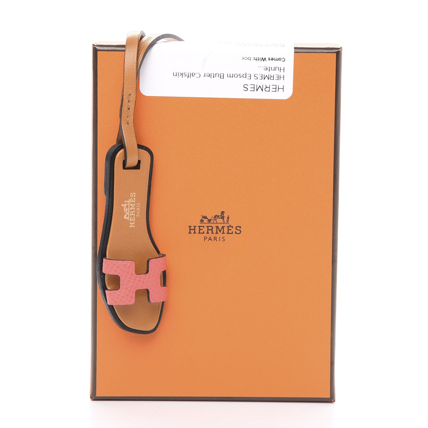 Epsom Butler Calfskin Hunter Oran Nano Bag Charm Rose Texas