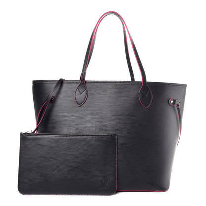Louis Vuitton Epi Neverfull MM Black Hot Pink 1 of 8