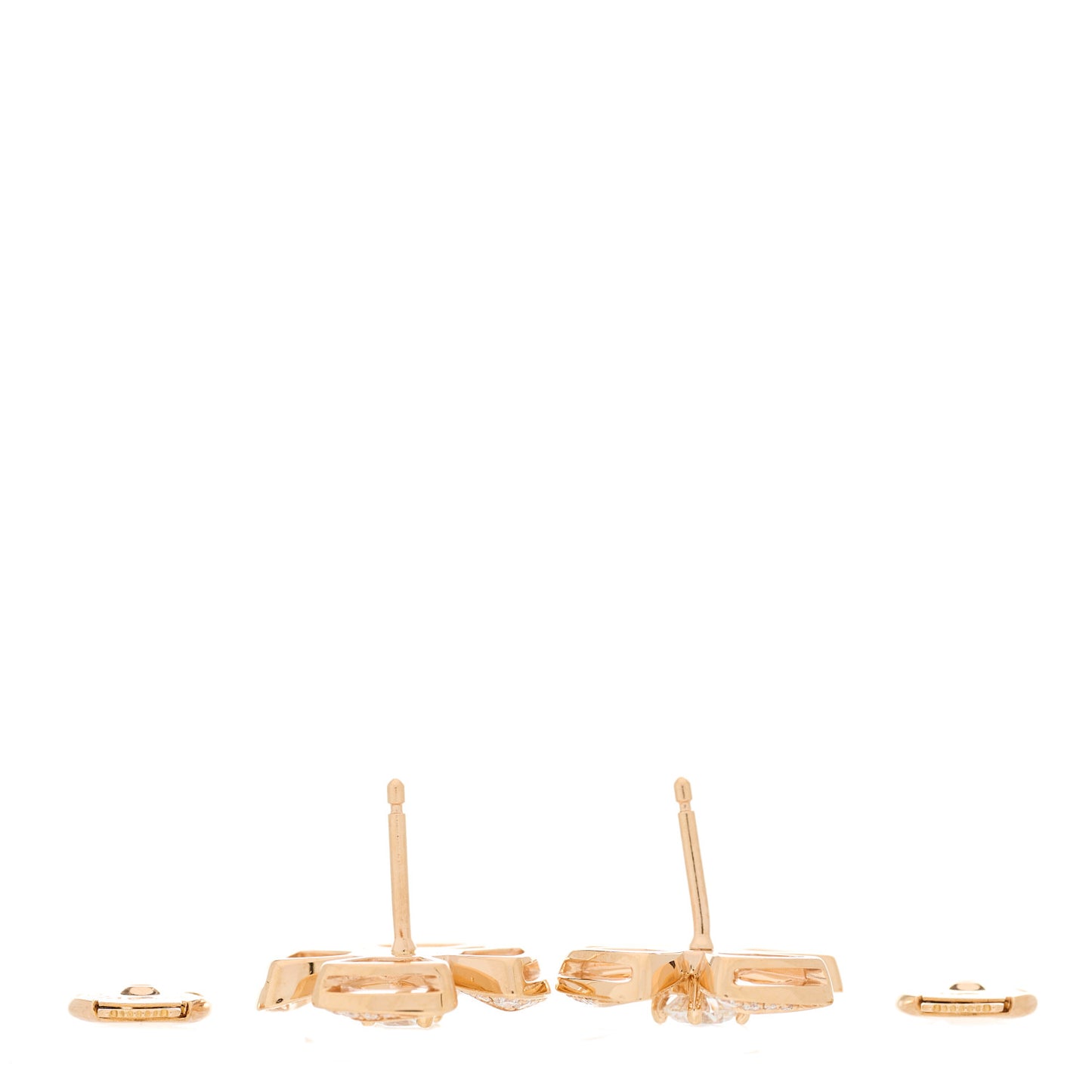 18K Rose Gold Diamond Pave Fiorever Earrings