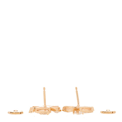 Bulgari 18K Rose Gold Diamond Pave Fiorever Earrings 2 of 3
