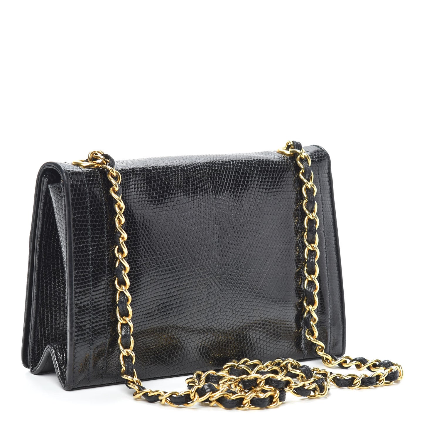 Lizard CC Mini Flap Bag Black