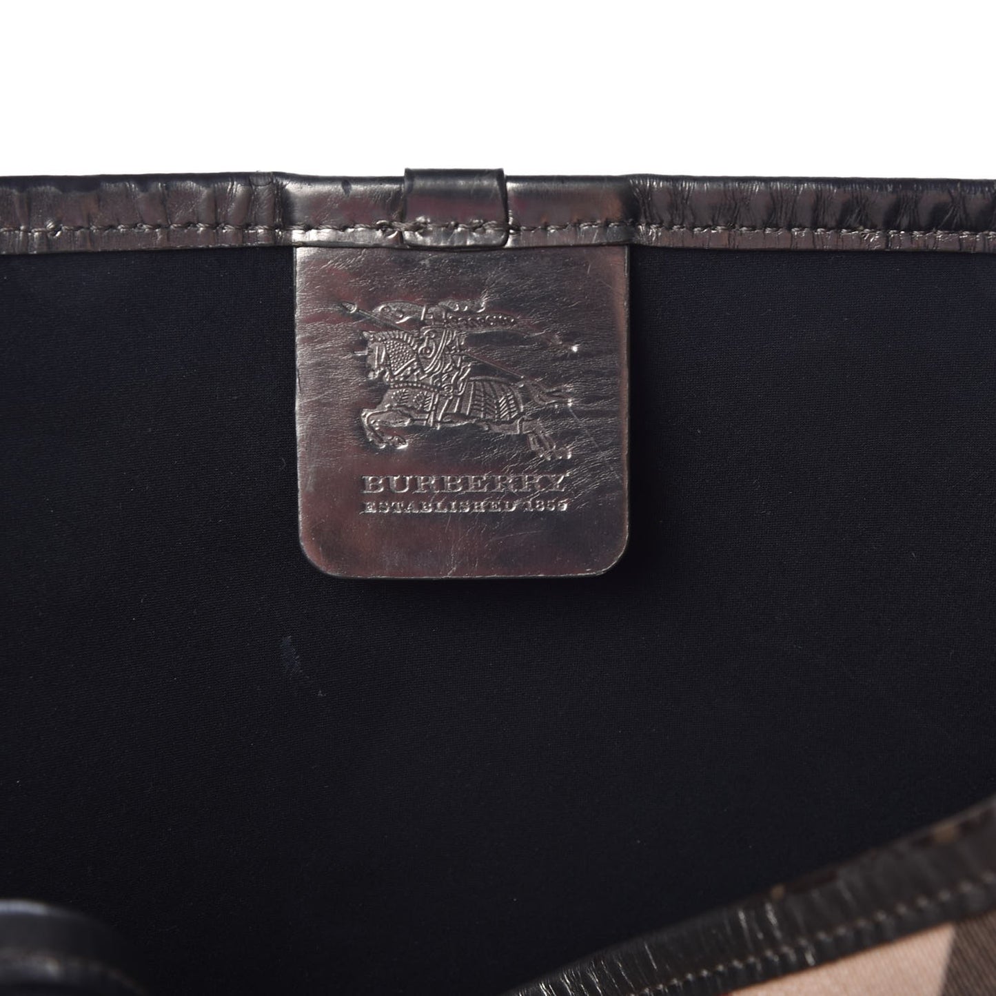 Patent Supernova Check Stanton Tote Dark Nickel