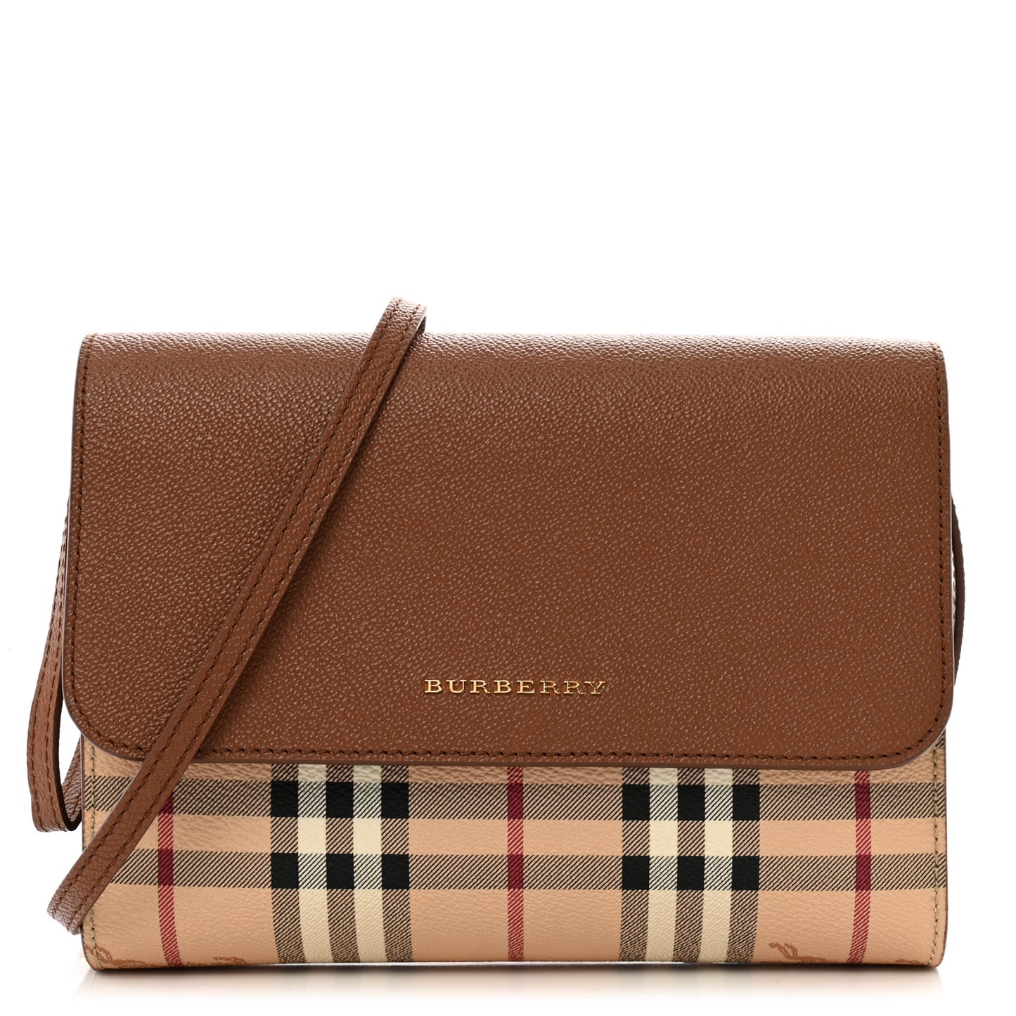 Haymarket Check Small Loxley Crossbody Bright Toffee
