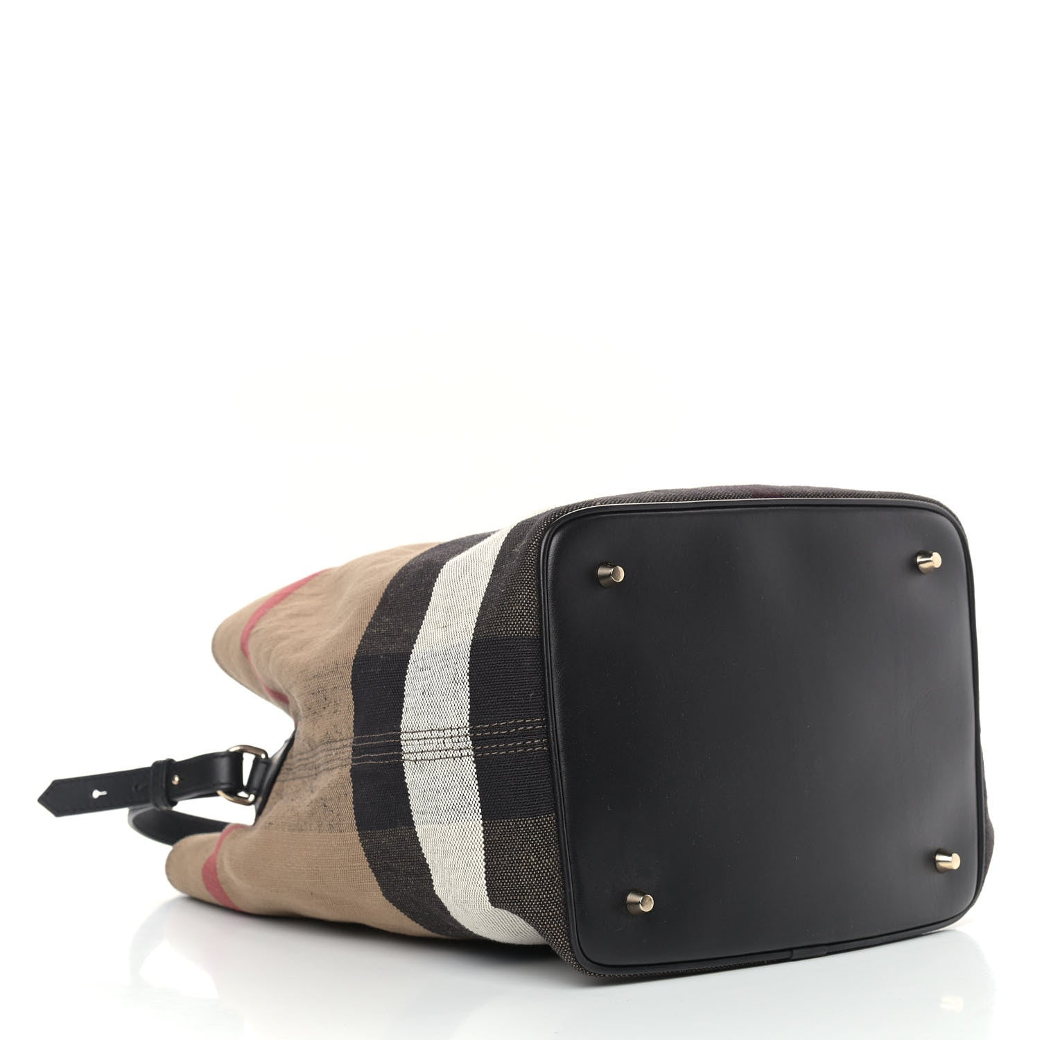 Burberry Canvas Mega Check Medium Ashby Hobo Black 4 of 11