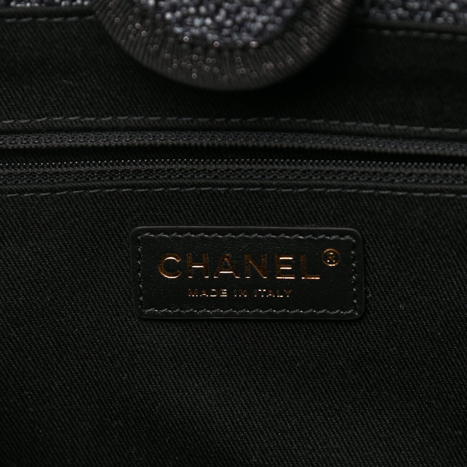 Chanel Woven Straw Raffia Small Deauville Tote Charcoal 6 of 10