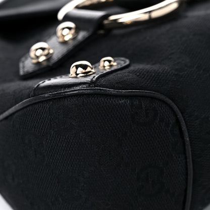 Gucci Monogram Horsebit Web Flap Bag Black Beige 8 of 14
