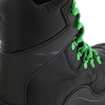 Bottega Veneta Technical Fabric Rubber Puddle Bomber Boots 38 Black Grass 9 of 10
