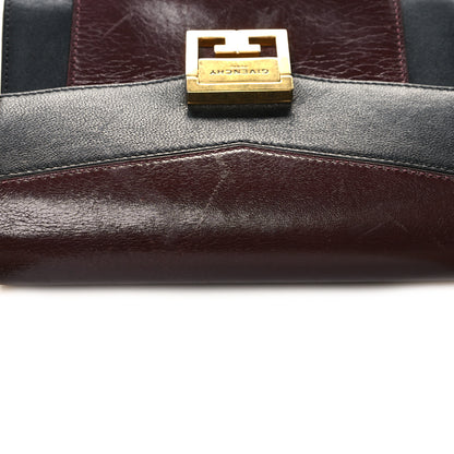 Givenchy Crinkled Patent Lambskin Small GV3 Shoulder Bag Black Burgundy 15 of 15