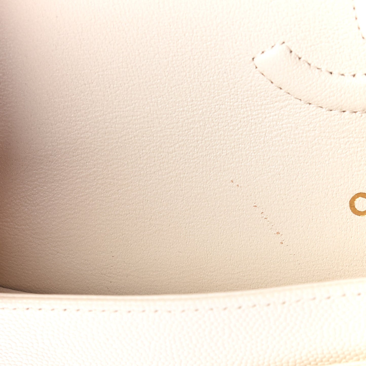 Caviar Quilted Medium Double Flap White