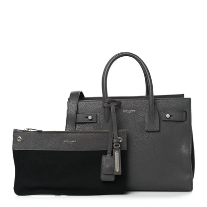 Saint Laurent Grained Calfskin Baby Sac De Jour Souple Coal 1 of 11