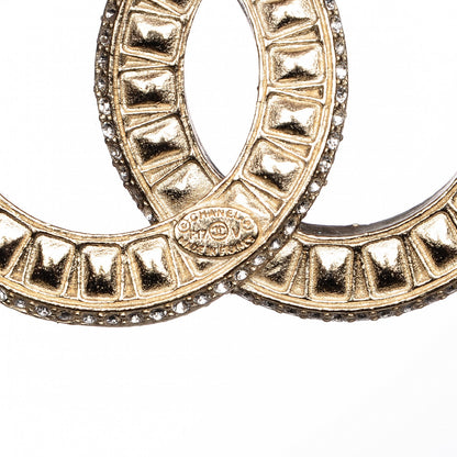 Chanel Baguette Crystal CC Brooch Light Gold 4 of 4