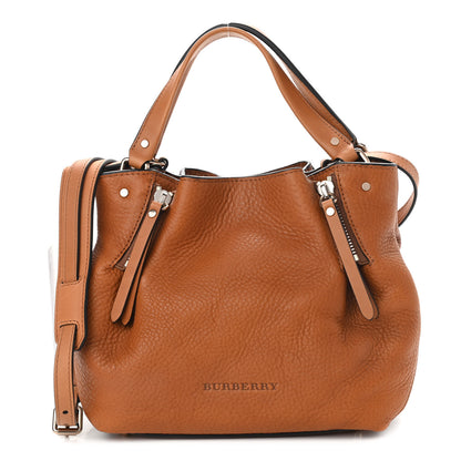 Burberry Grainy Calfskin House Check Small Maidstone Saddle Brown 1 of 11