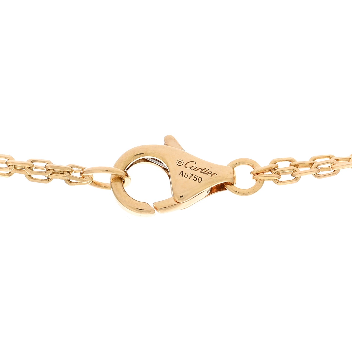18K Yellow Gold 2 Diamond LOVE Necklace