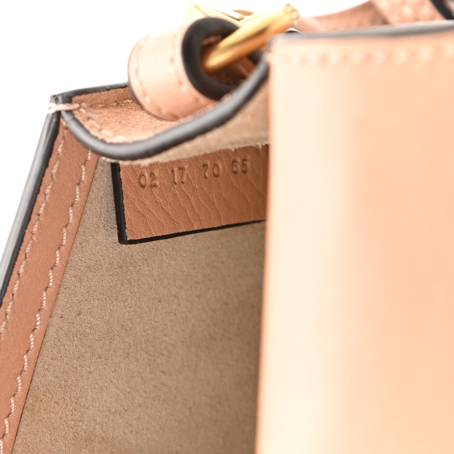 Calfskin Suede Small Nile Bracelet Bag Biscotti Beige