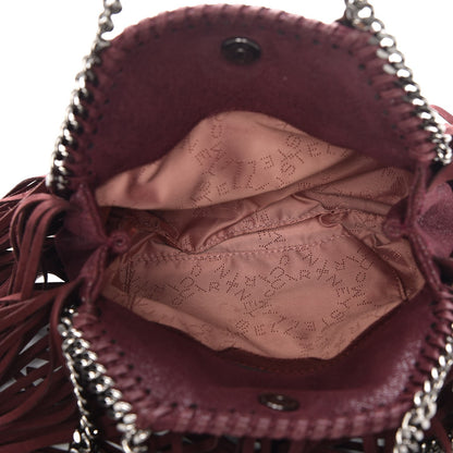 Stella McCartney Shaggy Deer Fringe Tiny Falabella Tote Plum 5 of 7