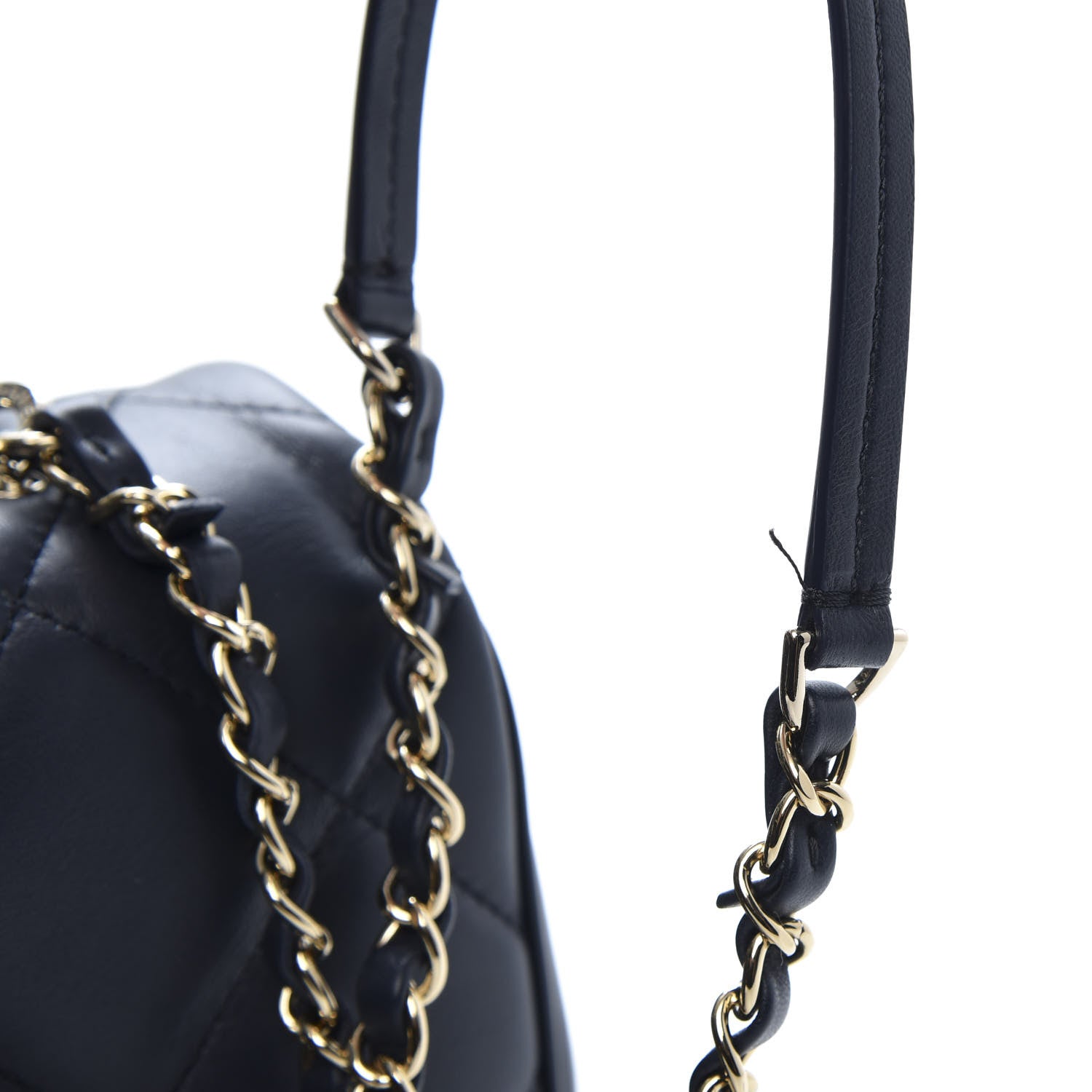 Chanel Lambskin Quilted Easy Carry Flap Navy 11 of 13