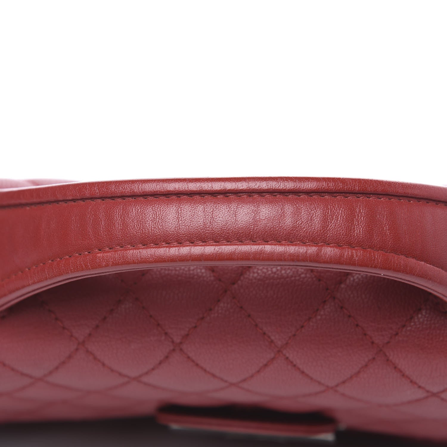 Chanel Goatskin Quilted Small CC University Top Handle Flap Red 10 of 15
