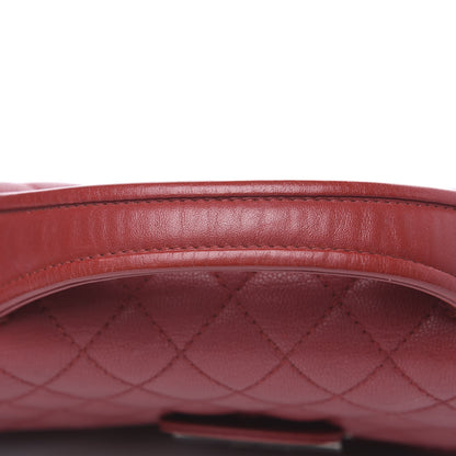 Chanel Goatskin Quilted Small CC University Top Handle Flap Red 10 of 15