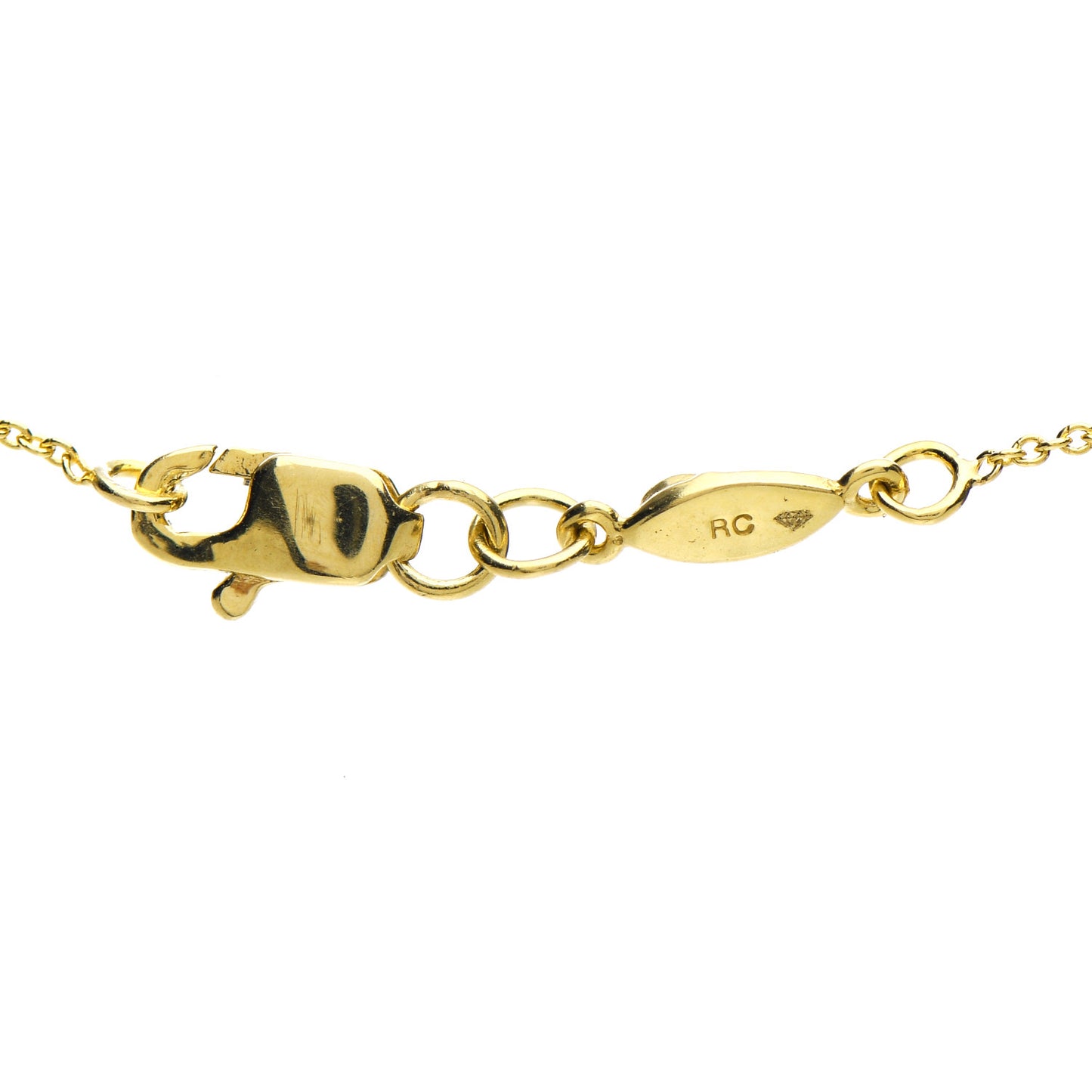18K Yellow Gold Diamond Tiny Treasures Initial O Pendant Necklace