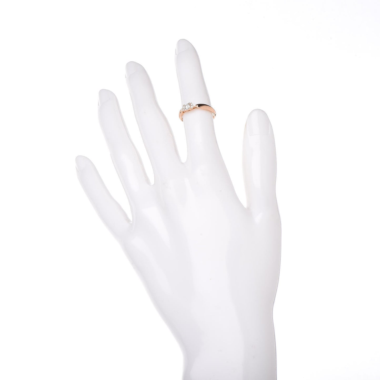 18K Rose Gold Diamond Harmony with Side Stones Ring 48 4.5