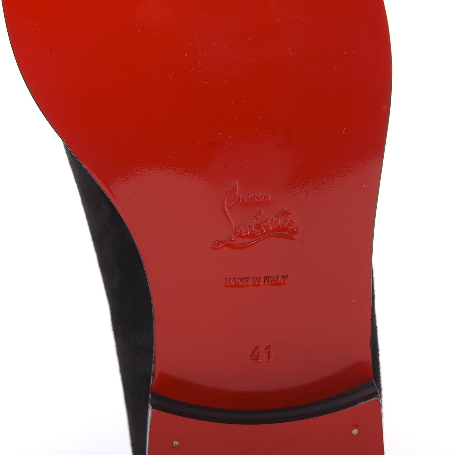 Christian Louboutin Veau Velours Mens Laperouse Flat Loafers 41 Black 6 of 8