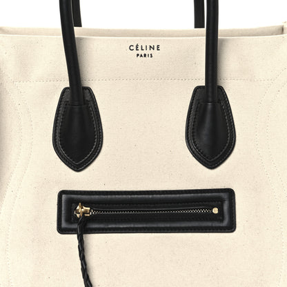 Celine Cotton Canvas Medium Phantom Luggage White 8 of 14