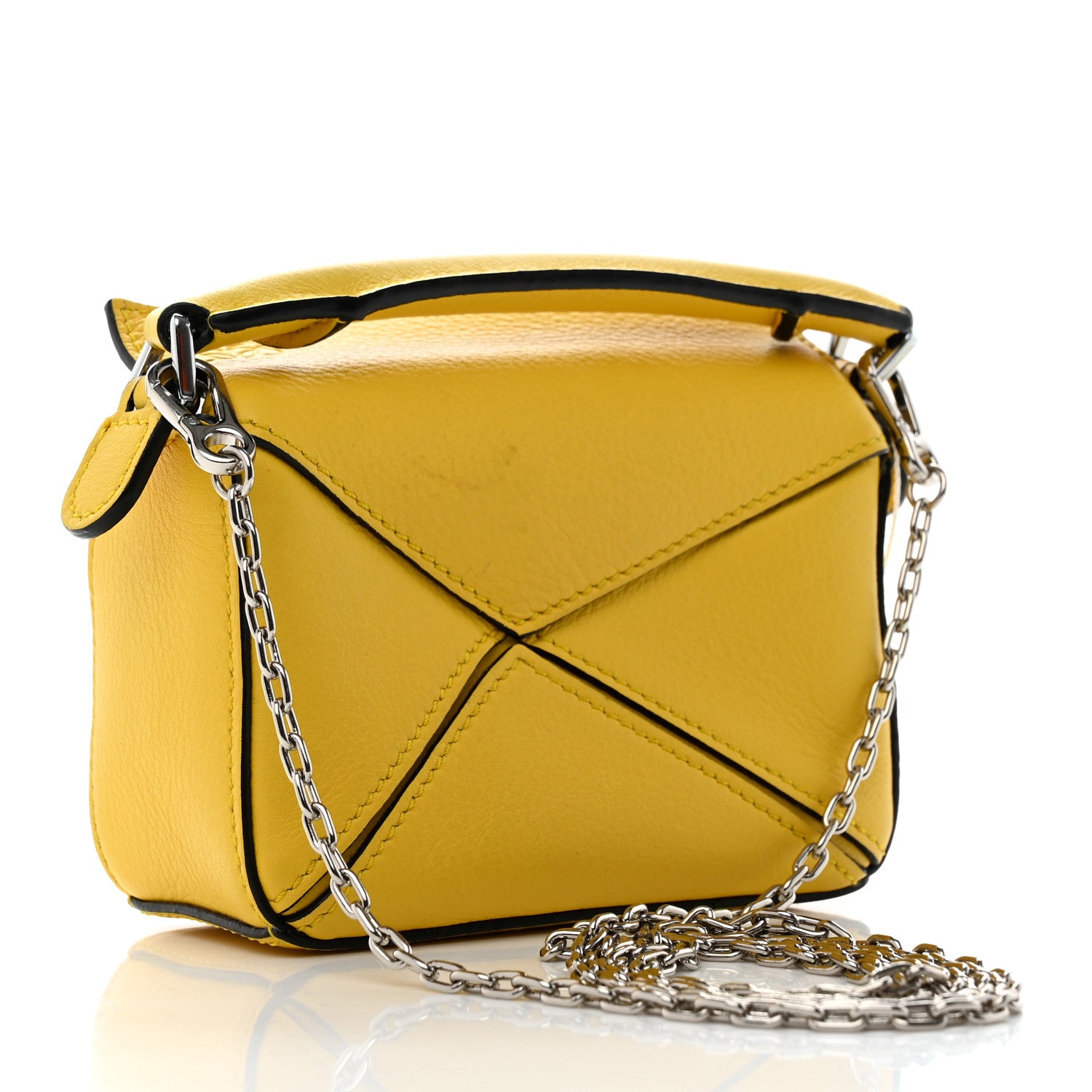 Loewe Calfskin Nano Puzzle Bag Yellow 3 of 8