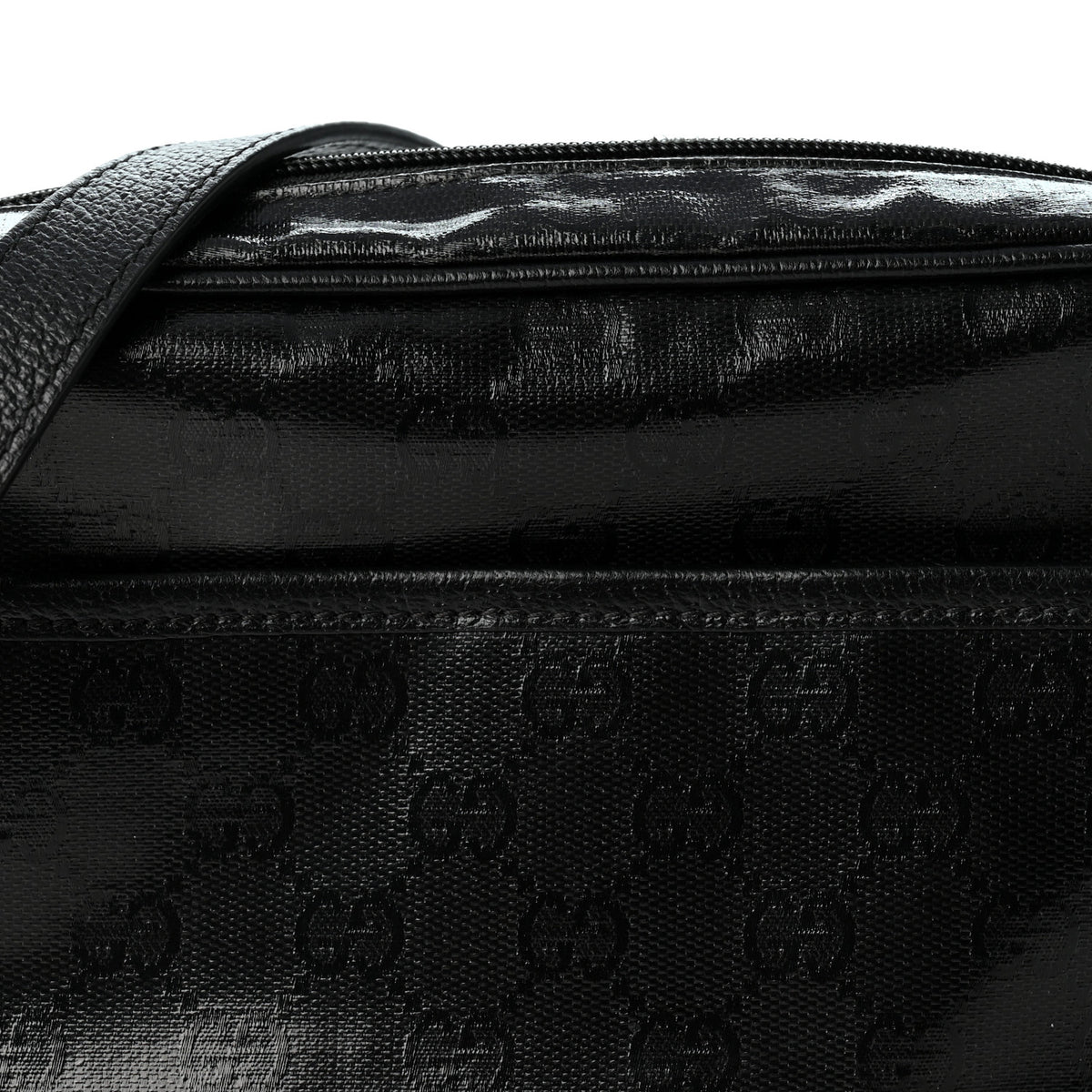 GG Crystal Monogram Mini Shoulder Bag Black