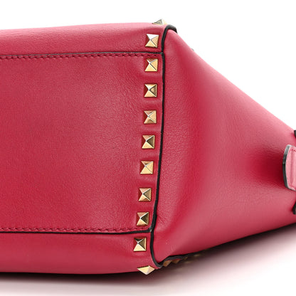 Valentino Garavani Vitello Small Rockstud Double Handle Tote Cyclamin 9 of 9