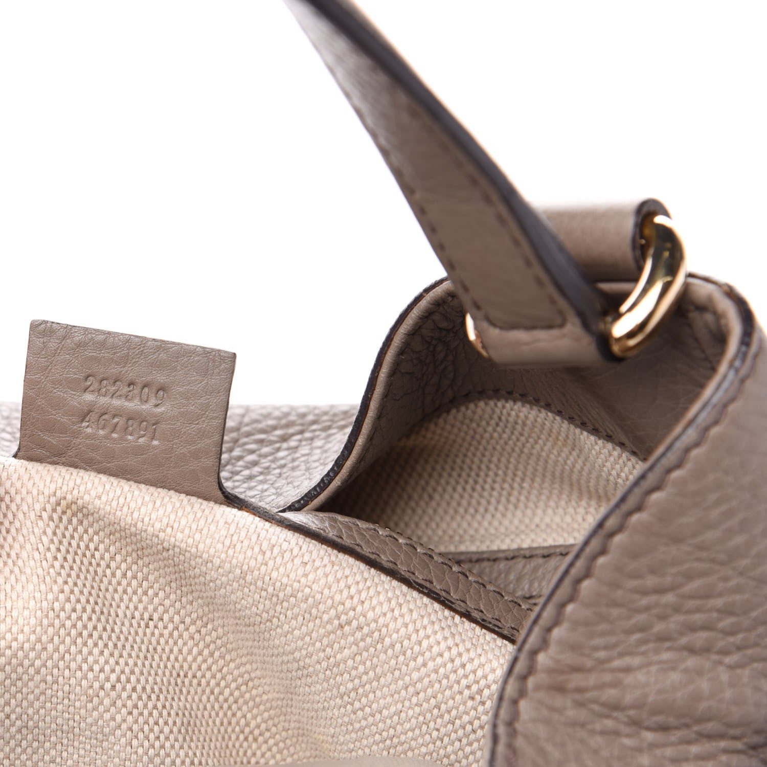 Gucci Pebbled Calfskin Medium Soho Shoulder Bag New Fango 9 of 17
