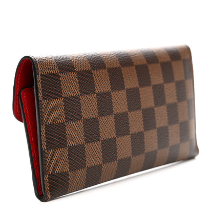 Louis Vuitton Damier Ebene Josephine Wallet Red 4 of 9