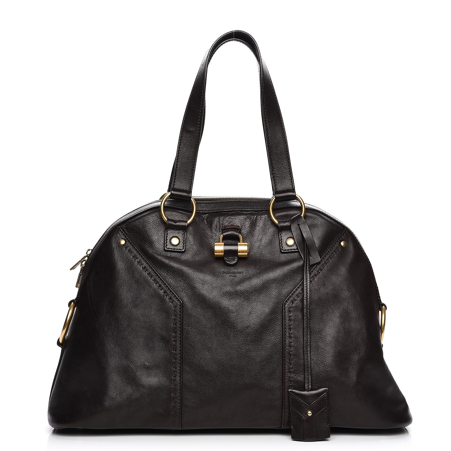 Saint Laurent Calfskin Large Muse Dark Brown 1 of 17