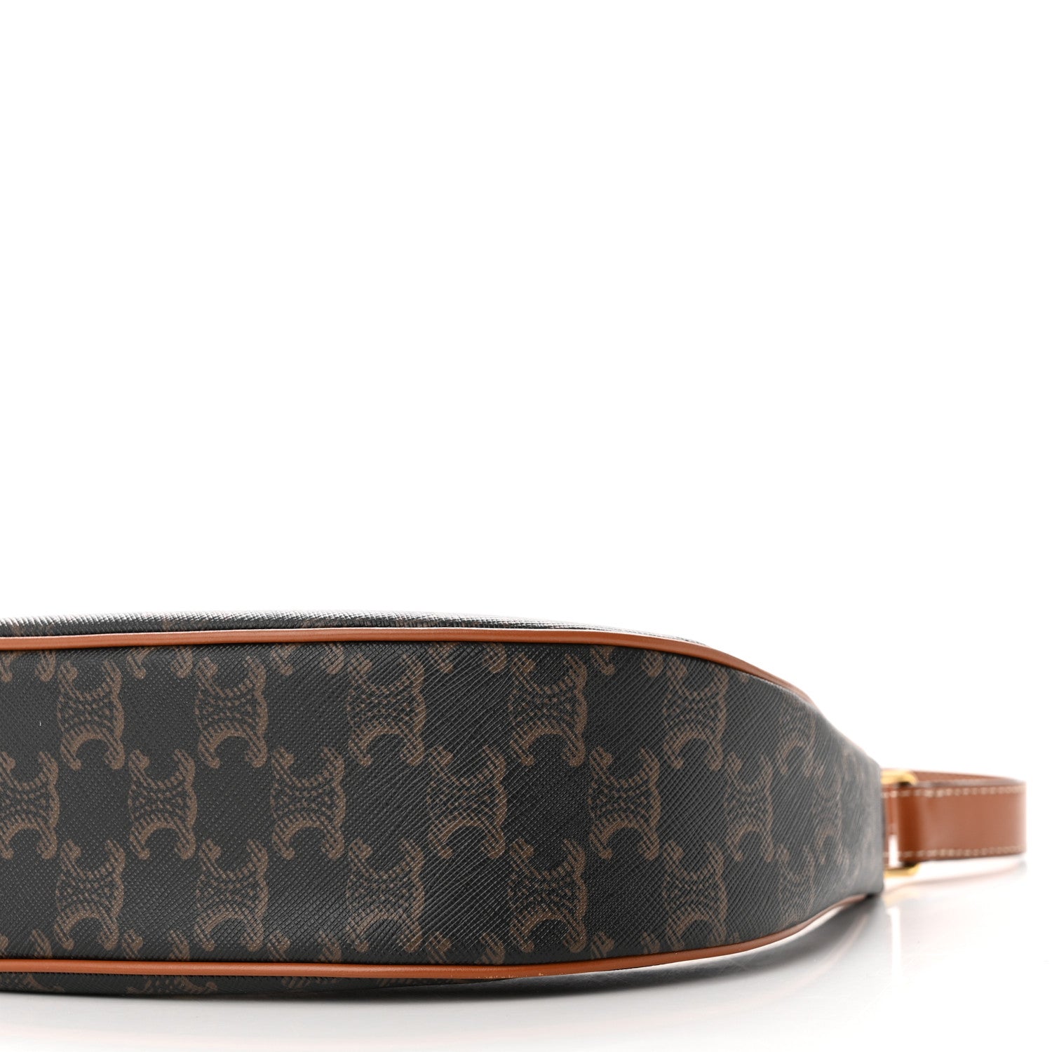 Celine Triomphe Canvas Calfskin Ava Shoulder Bag Tan 10 of 10