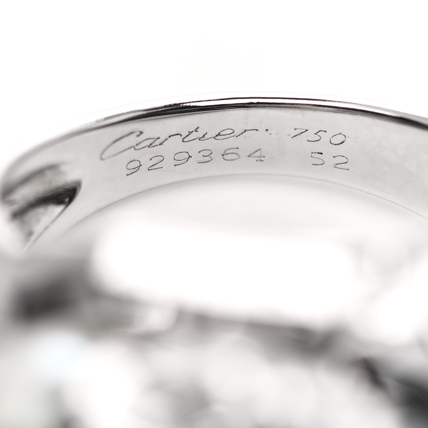 18K White Gold Pearl Black Onyx Emerald Panthere De Cartier Ring 52 6