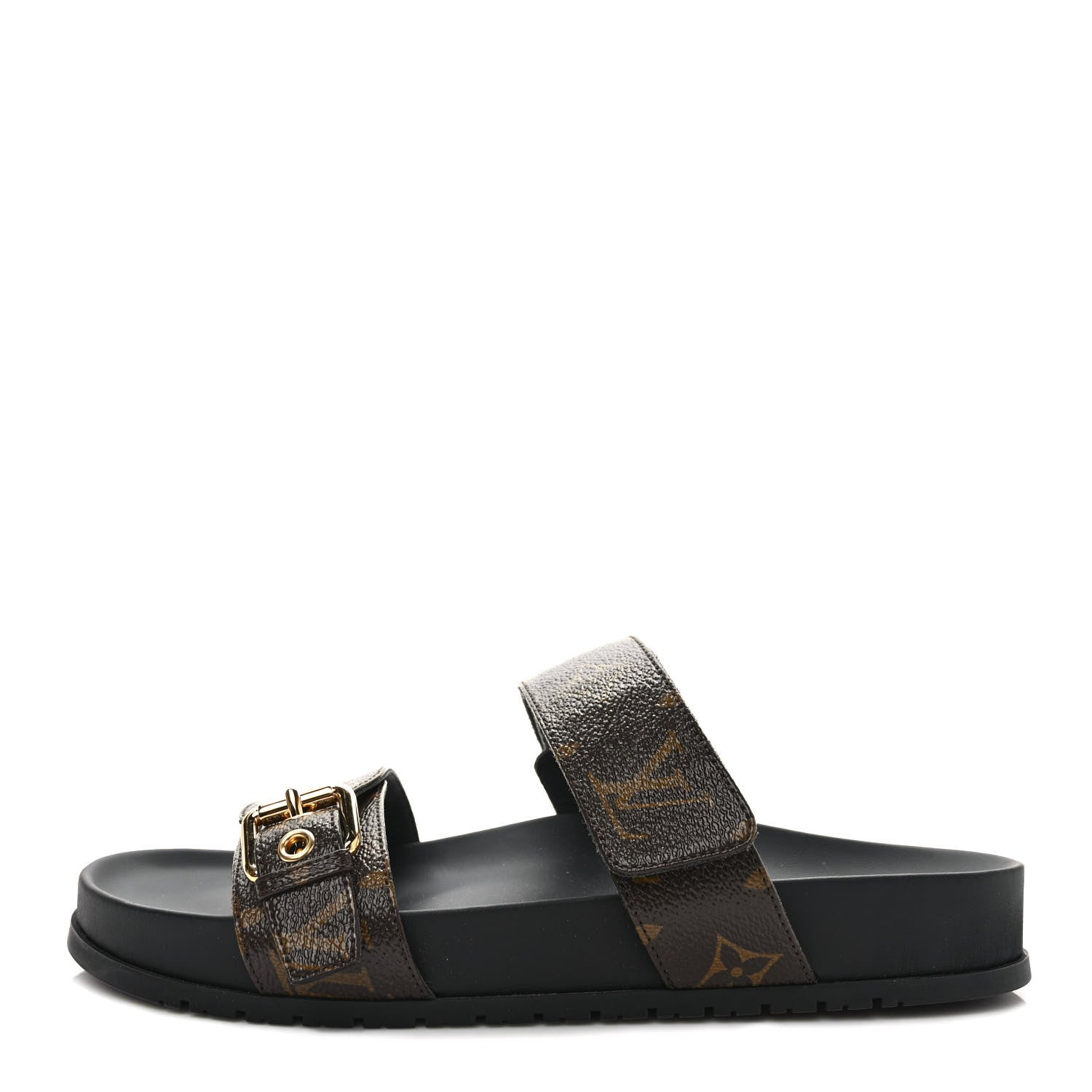 Louis Vuitton Monogram Bom Dia Mule Sandals 39 Black 1 of 8