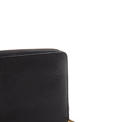 Gucci Calfskin Logo Zip Around Wallet Black 9 of 10