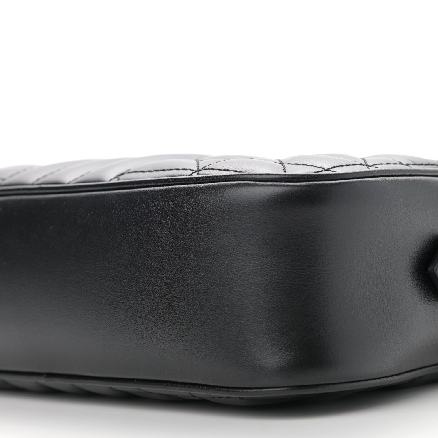 Gucci Calfskin Matelasse Aria Small GG Marmont Chain Shoulder Bag Black 10 of 10