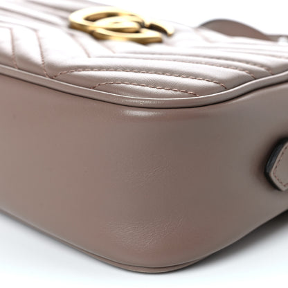 Gucci Calfskin Matelasse Small GG Marmont Chain Shoulder Bag Porcelain Rose 9 of 12
