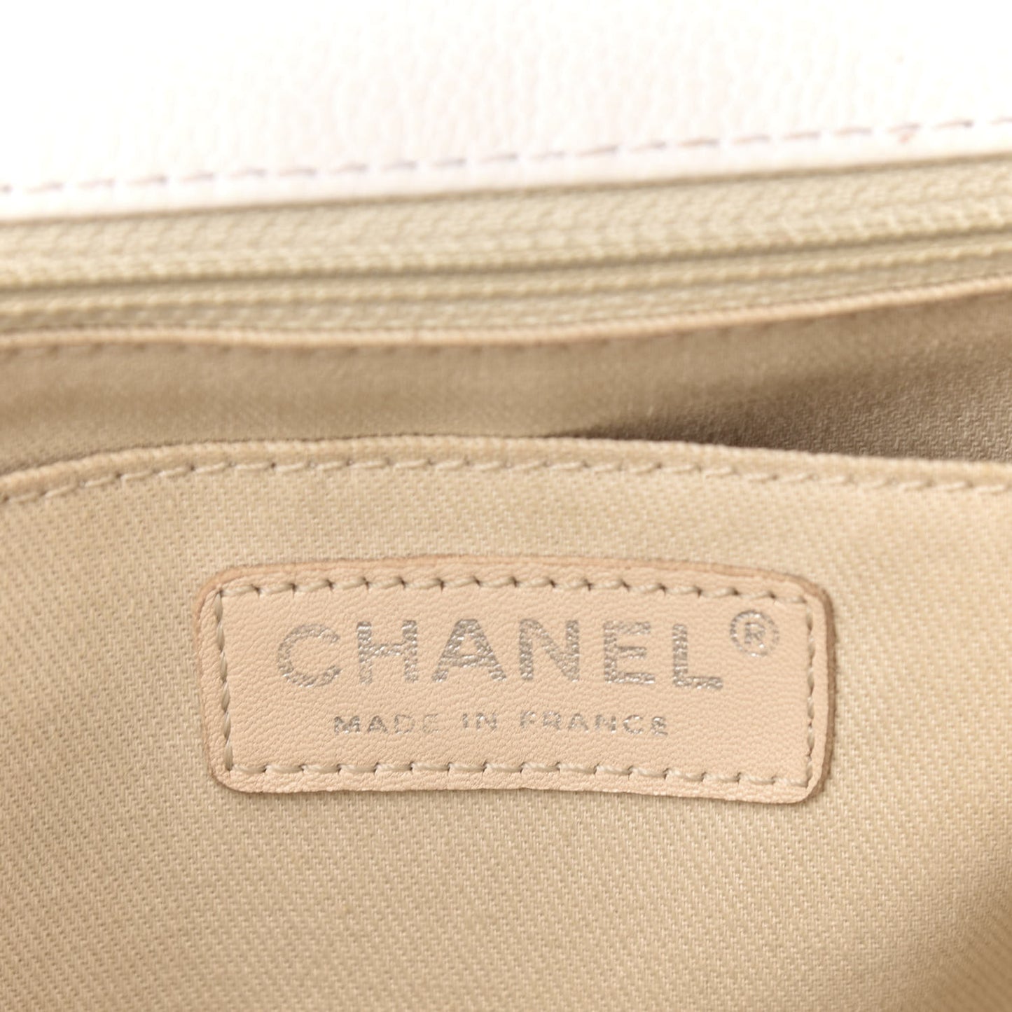 Caviar Large Timeless CC Flap White