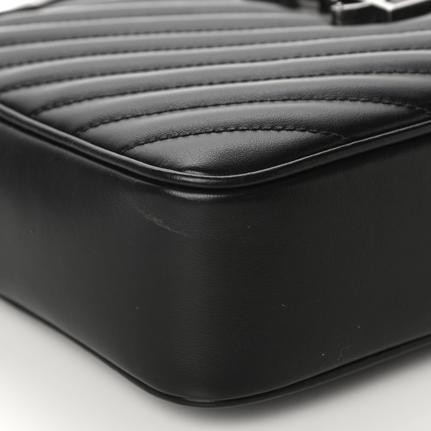 Calfskin Matelasse Monogram Lou Camera Bag Black