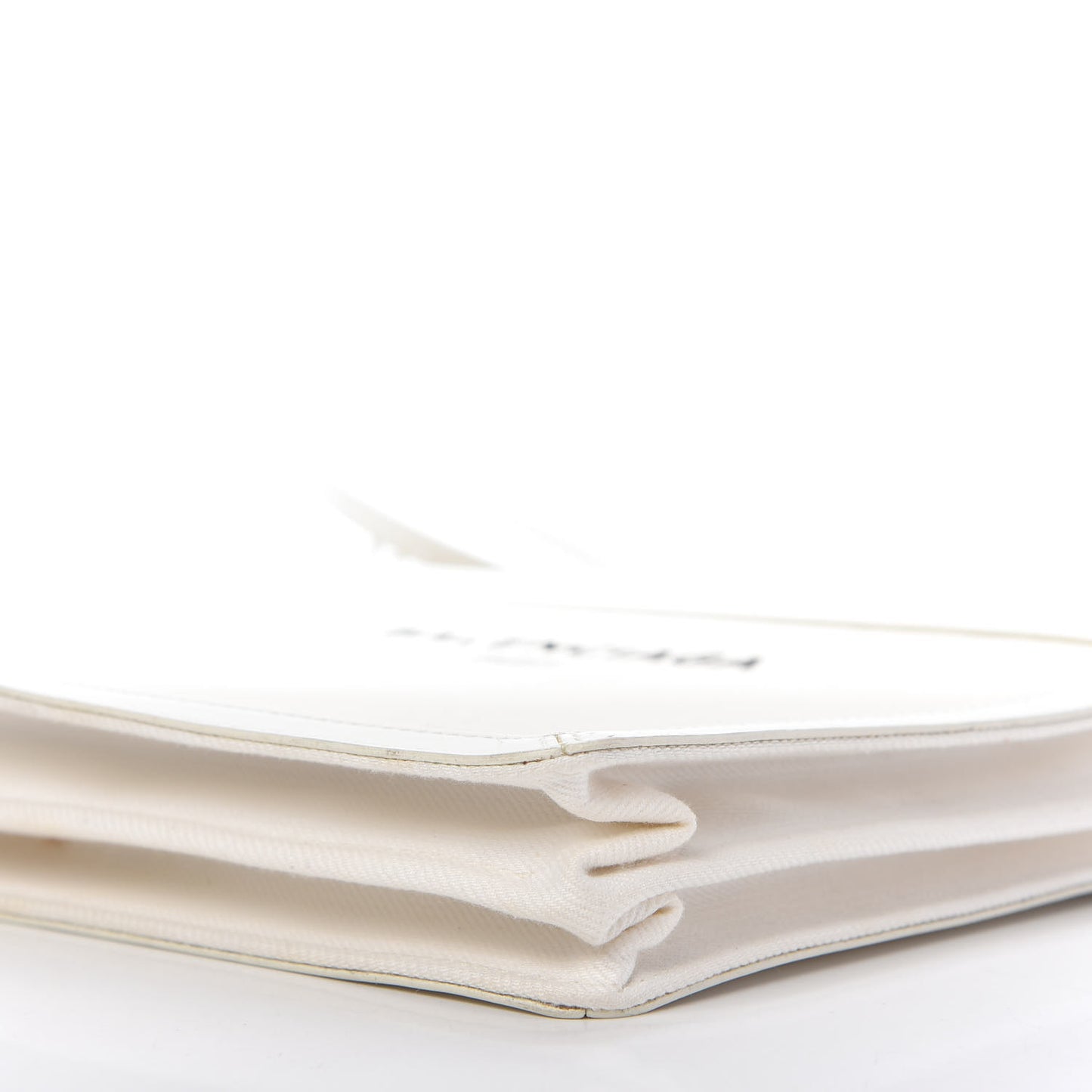 Cotton Canvas Pochette Crossbody Bag White