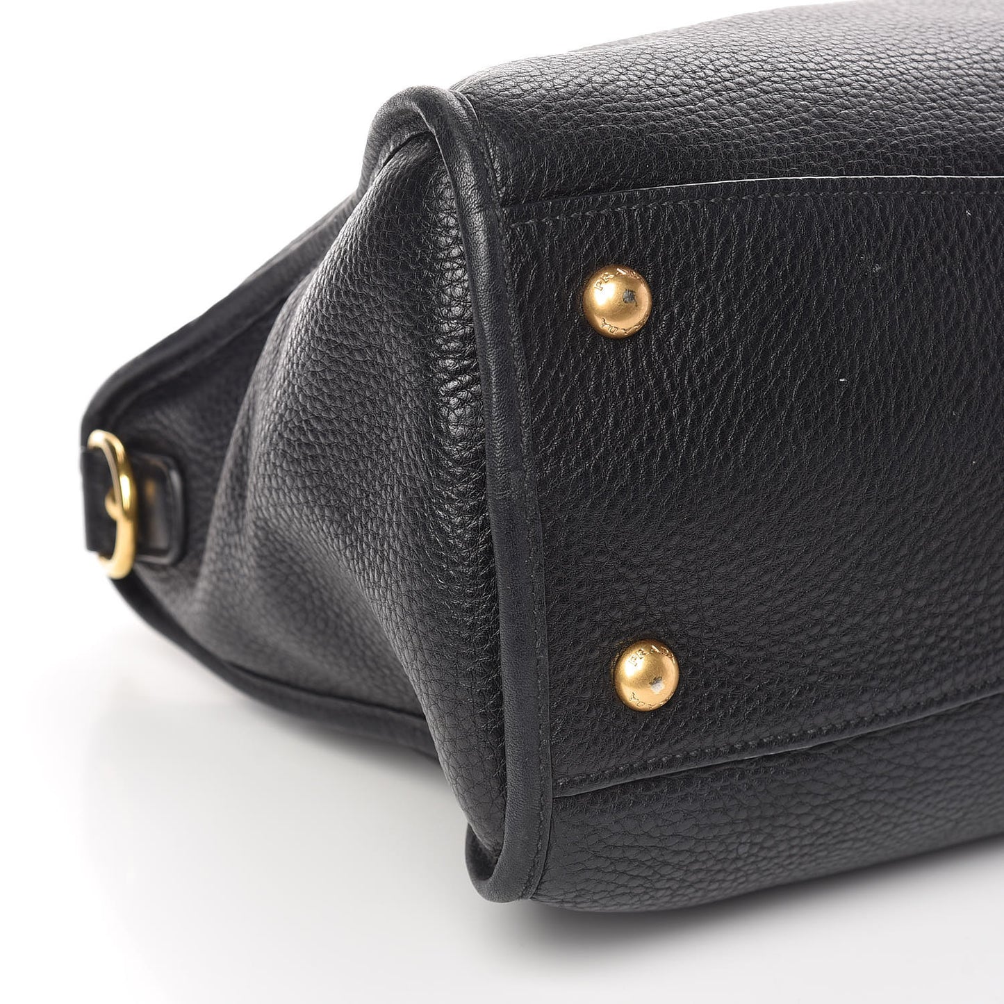 Vitello Daino Shopping Satchel Black