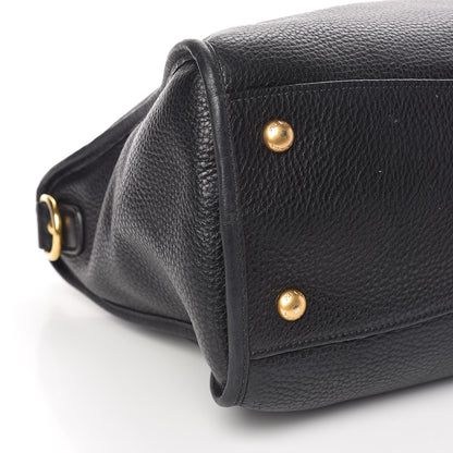 Prada Vitello Daino Shopping Satchel Black 9 of 11
