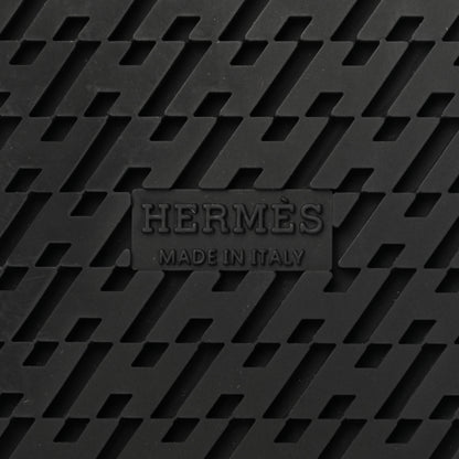 Hermes Calfskin Woolskin Womens Chypre Sandals 41 Black 7 of 9