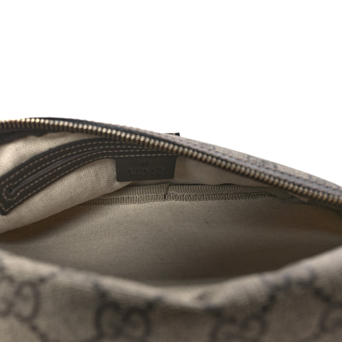 GG Supreme Monogram Belt Bag Dark Brown
