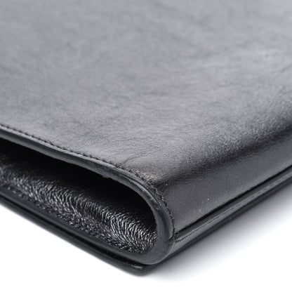 Saint Laurent Metallic Calfskin Monogram Large Belle De Jour Clutch Dark Silver 13 of 22