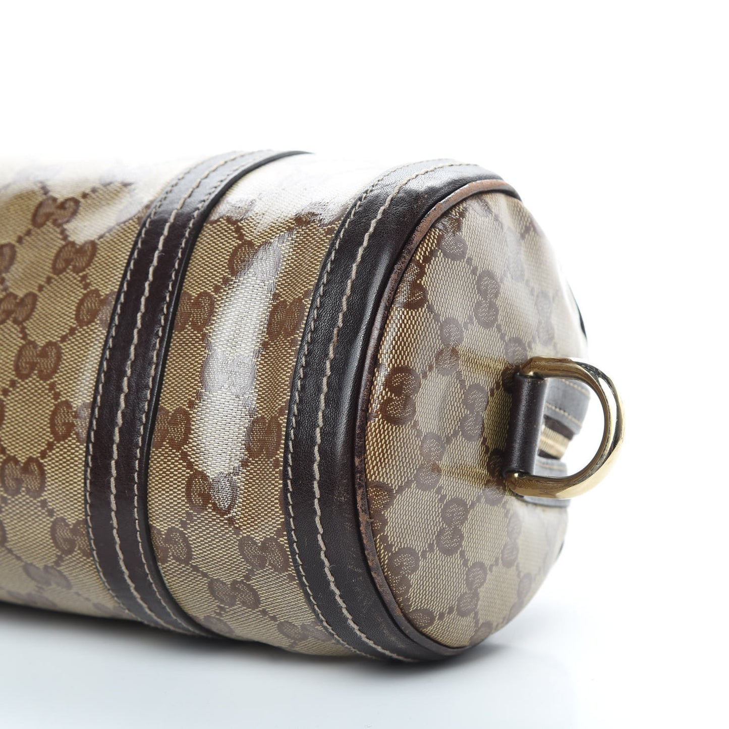 Crystal Monogram Duchessa Small Boston Bag Brown