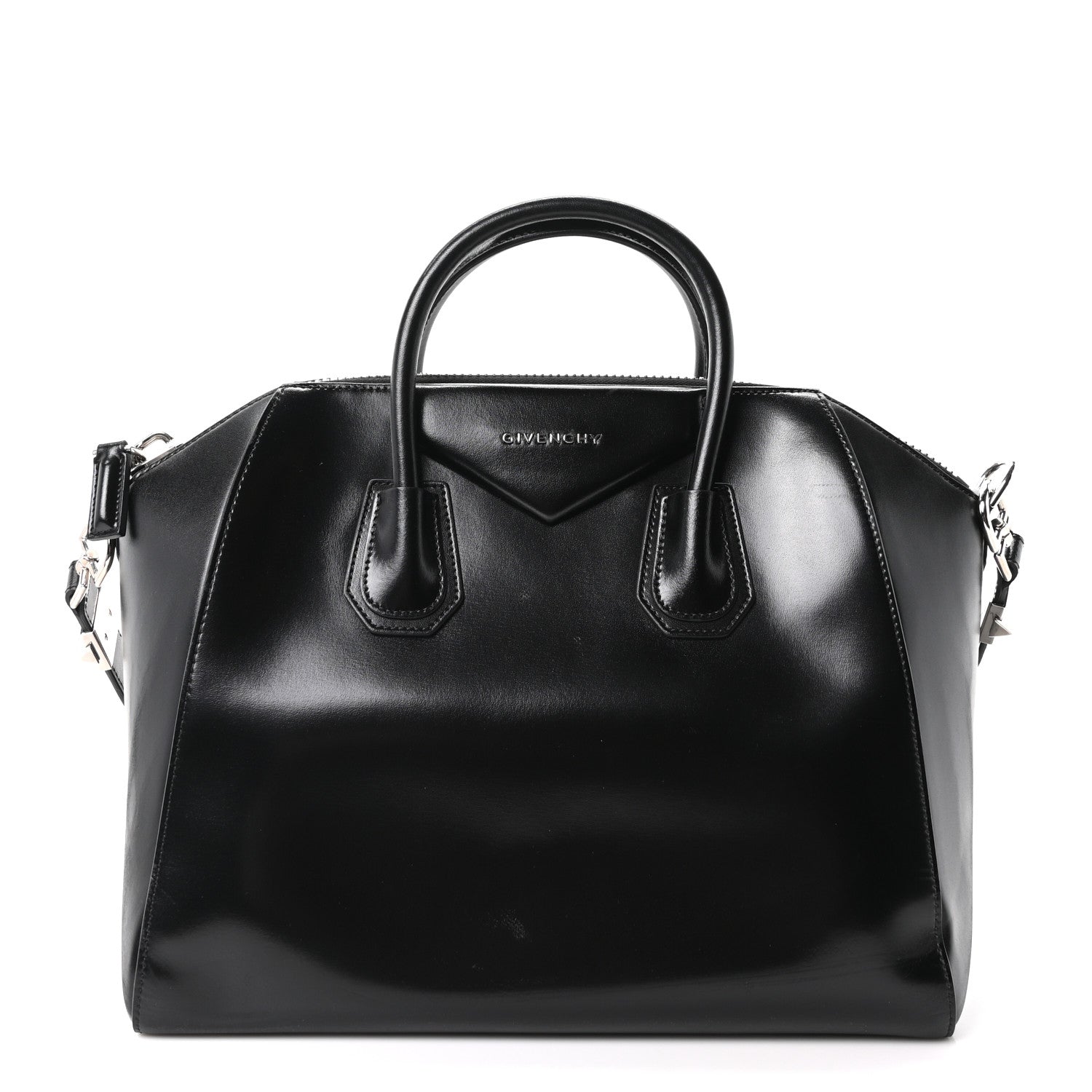 Givenchy Shiny Lord Calfskin Medium Antigona Black 1 of 10